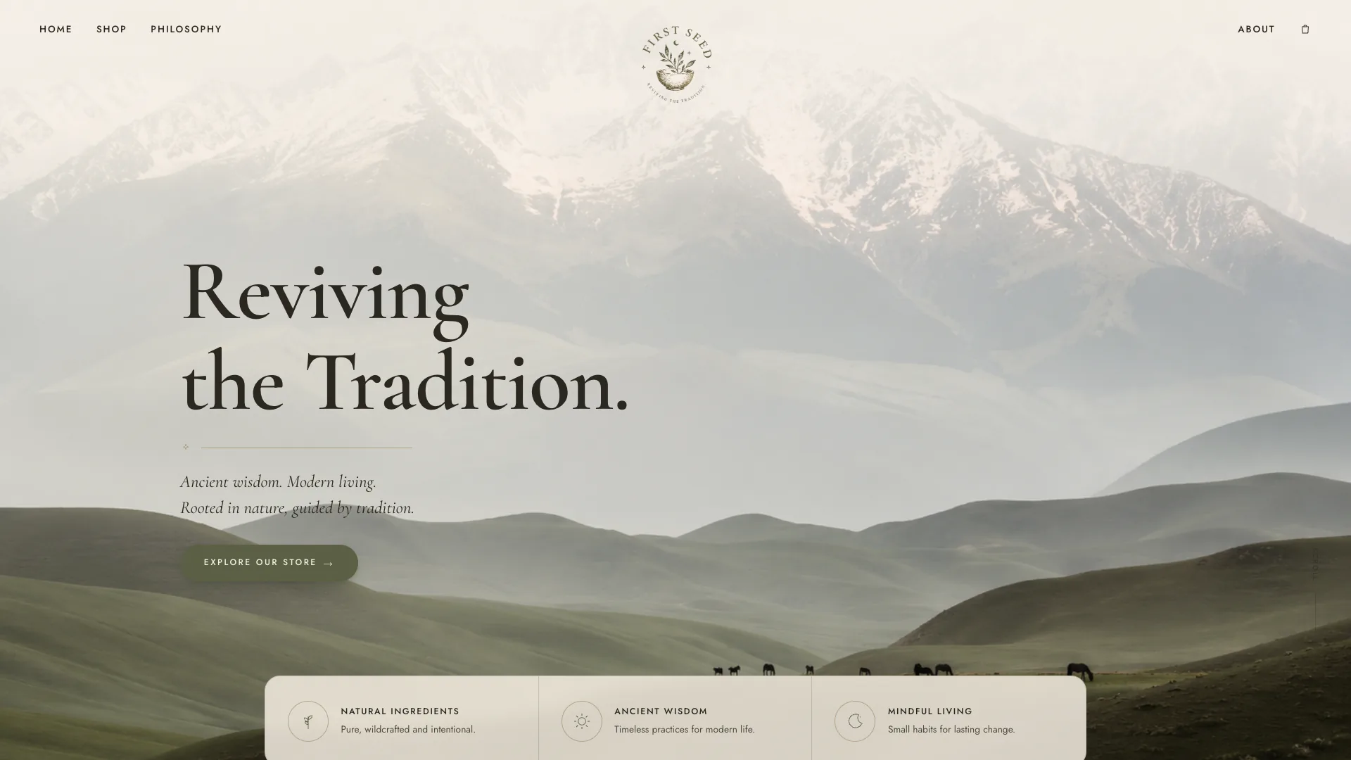 First Seed wellness brand screenshot